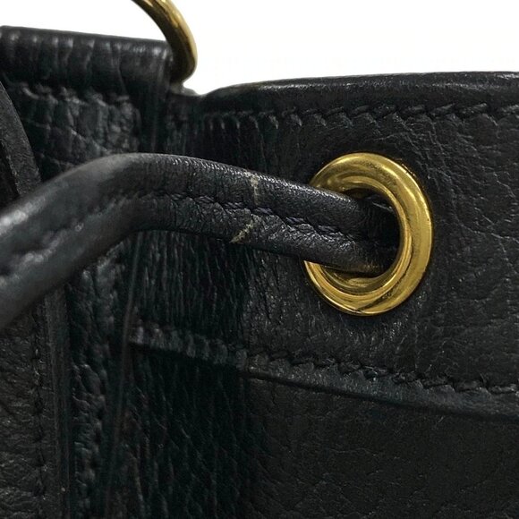 Auth HERMES Standee Black Vachette Grainee Des Ardennes Circle S Shoulder Bag - Picture 14 of 16